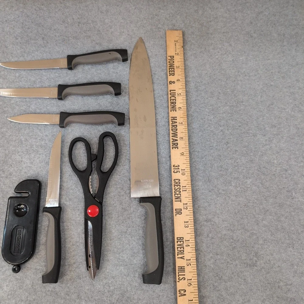 Chef's Own Knife Set 11 Piece Stainless Steel Cleaver‎ Bread Kitchen Scissors - Picture 4 of 4